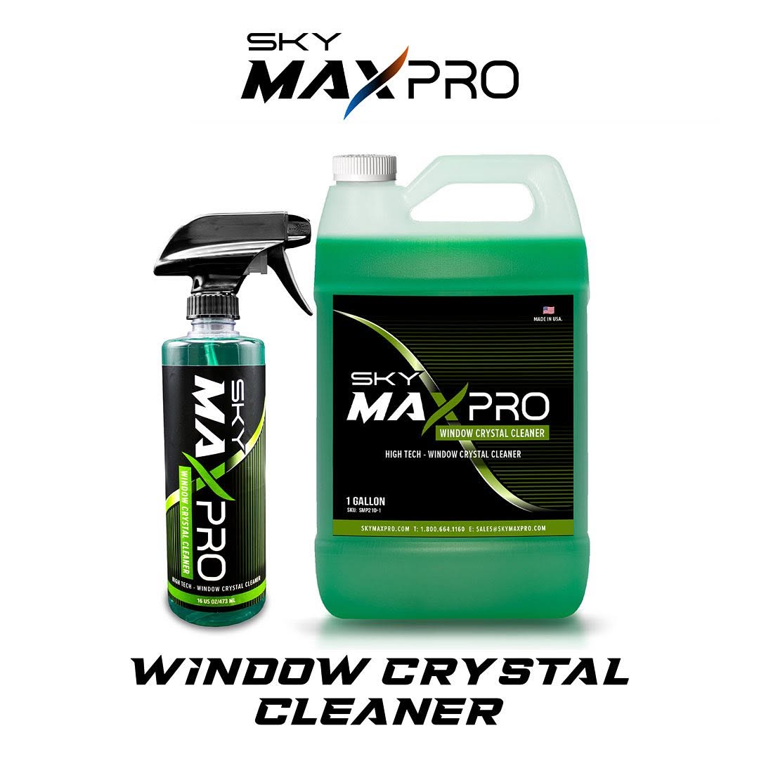 Window Crystal Multi Cleaner, ECO Safe Formula, VOC-Free, Safe On Tinted Glass Streak Free Ammonia Free