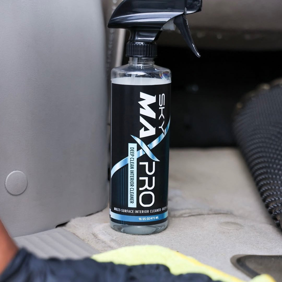 Deep Clean Interior Cleaner  super concentrated,  Safe on Dash, Leather, Vinyl, Plastics, Trim, Fabric Tough on Stains, Dirt & Grime no Greasy Residue