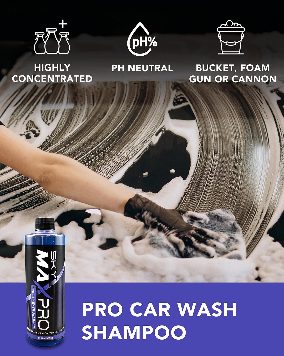 PRO Wet-Foam Wash for Car, Truck, RW and Boats Highly Concentrate, Biodegradable Aircraft Quality Product